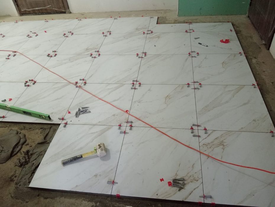 Укладка брусчатка, Установка кафель