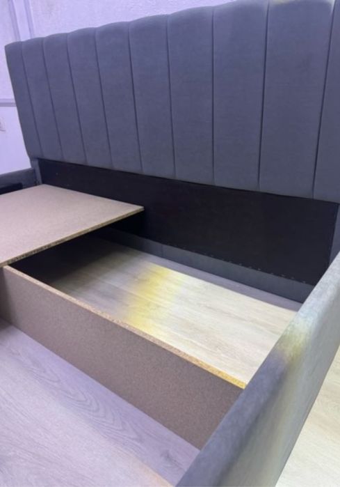 Кровать темно серая 180х200см