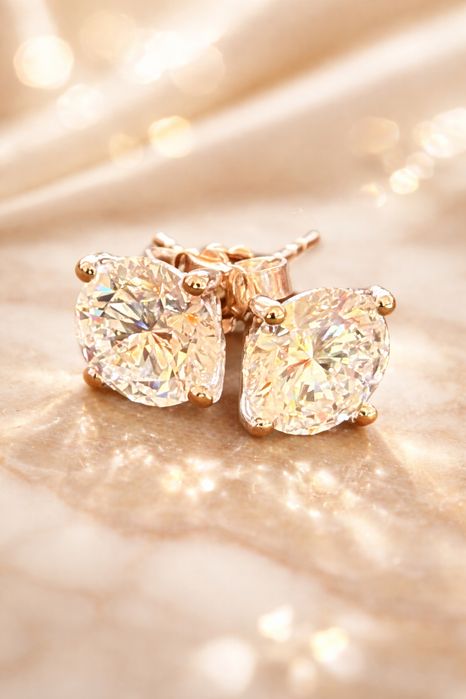 Cercei aur alb 18k cu diamante LGD