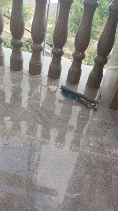 Фасад установка Травертин гранит