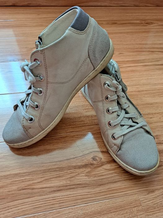 Incaltaminte sport dama, piele, bej