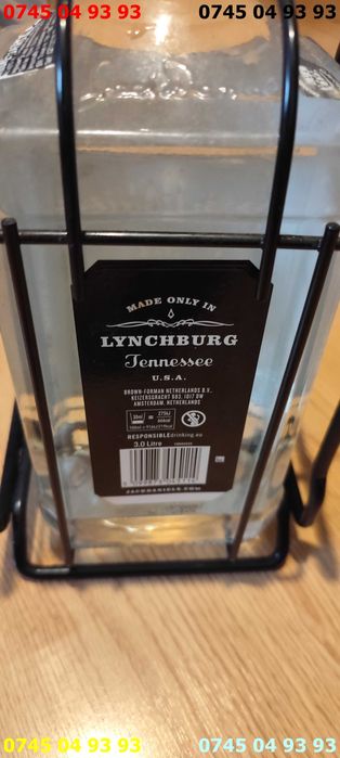 sticla goala si suport leagan metalic Whiskey jack Daniels 40gr 3 litr