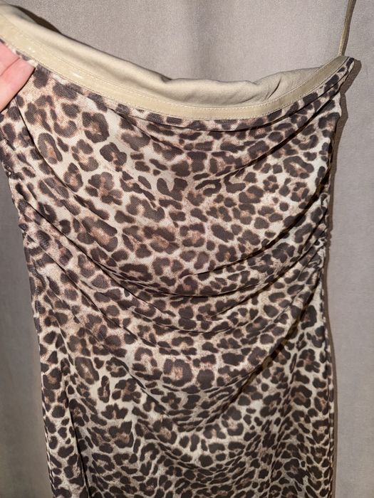 Дълга дамска рокля с леопардов принт