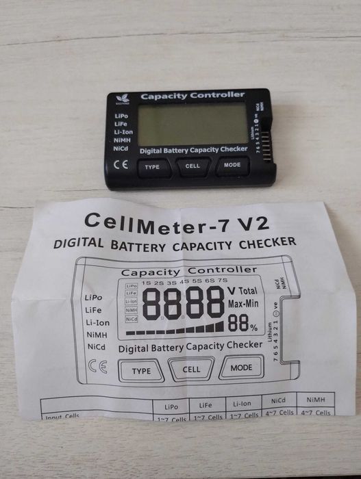 Tester baterie, LiPo/NiMH/Li-Ion, Negru
