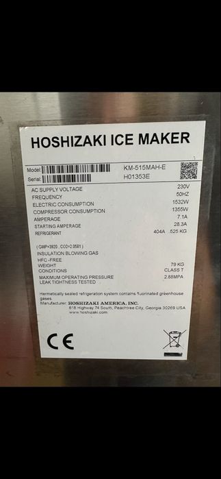 Aparat Gheata model mai nou mașina Profesionala Hoshizaki 240kg in 24/H