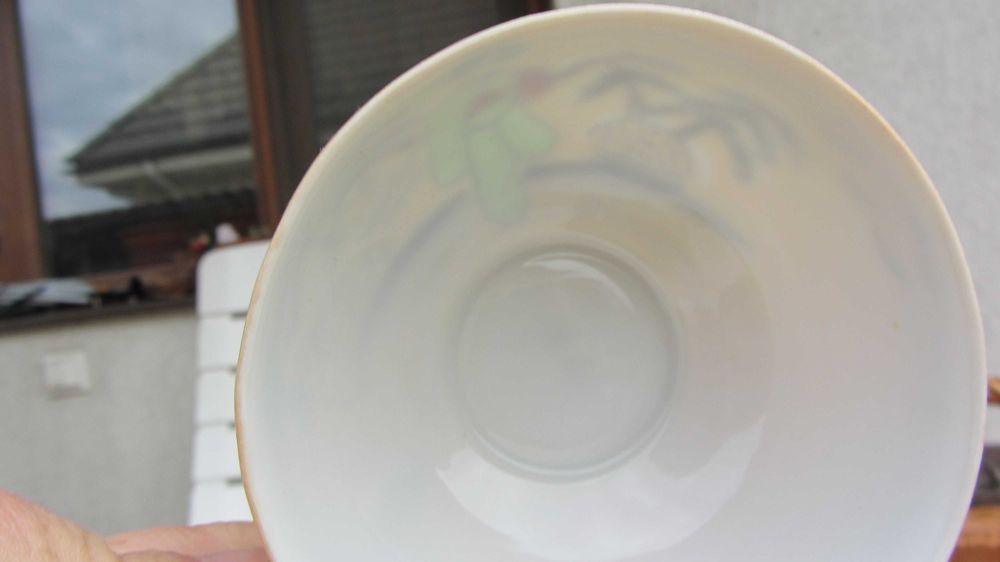 Serviciu picnic cafea ceai portelan chinezesc vechi translucid cu cos