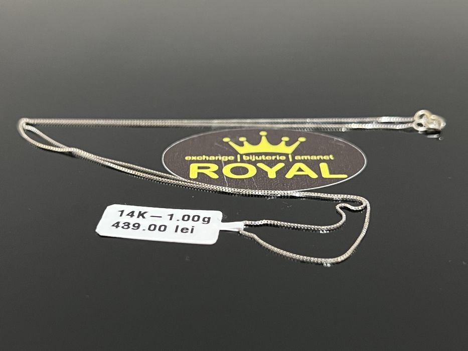 Bijuteria Royal CB : Lant aur alb 14k 585  1,00 gr