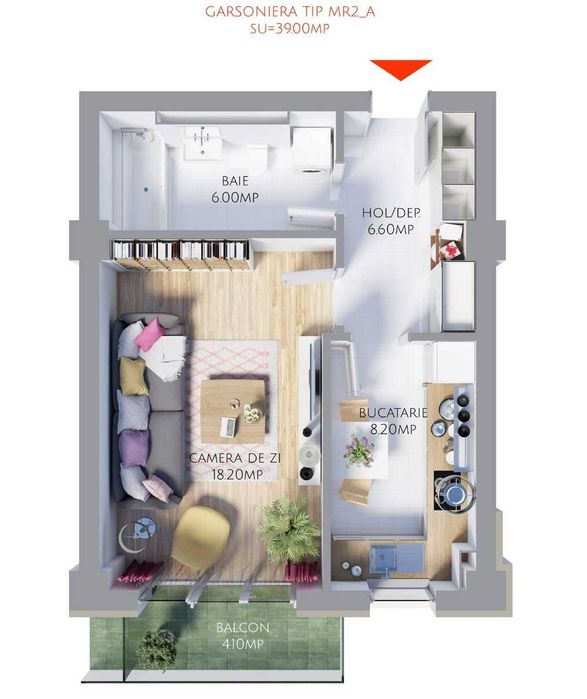 DIRECT PROPRIETAR- Vand garsoniera+boxa+loc de parcare- Complex Maurer Residence Brasov, 39mp