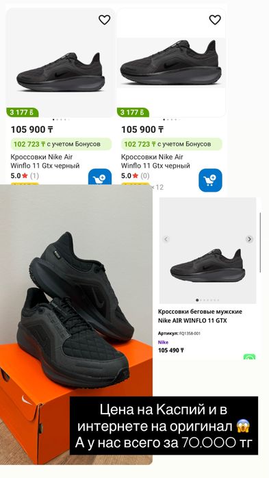 Кроссовки Nike Winflo 11 GORE-TEX