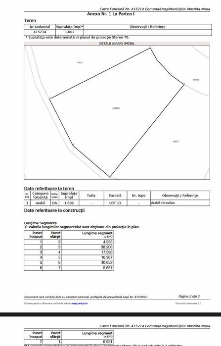 PARCELĂ 1002mp, intravilan, 60.000euro, Moșnița-Nouă/Armonia, TOATE utilitățile, acte la zi, persoană fizică, poziționare perfectă, zonă în dezvoltare