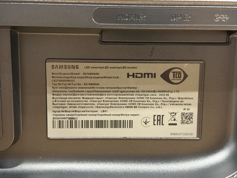 Монитор Samsung S27A800UNI | 27", IPS, 4k UHD, 3840x2160