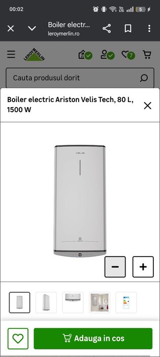 Vând boiler Ariston 80L, nou, dar fara ambalaj