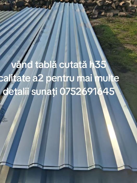 Vând tablă cutată h35 la 3metri 
4 metri lungime 
5 metri lungime 
6 m