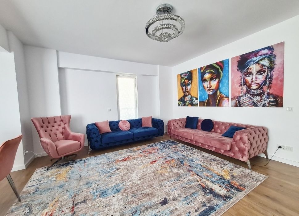 Oferta! Set canapele Chesterfield si fotoliu rotativ