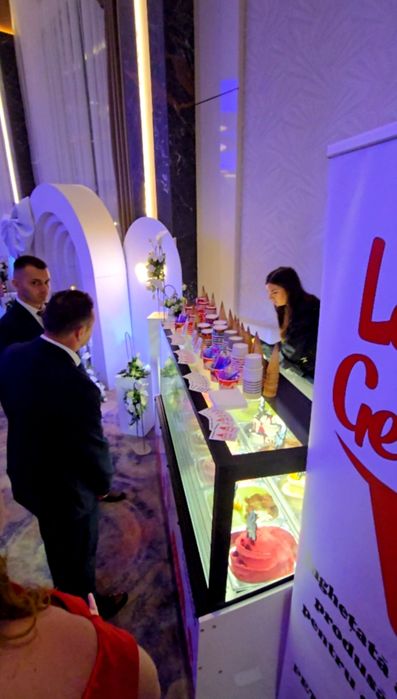 Înghețată la nunta . Ice cream bar , gelato bar , Înghețată artizanala