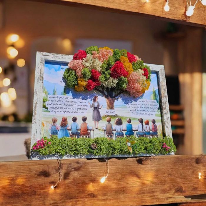 Живи картини/ пана за декорация с естествен скандинавски мъх