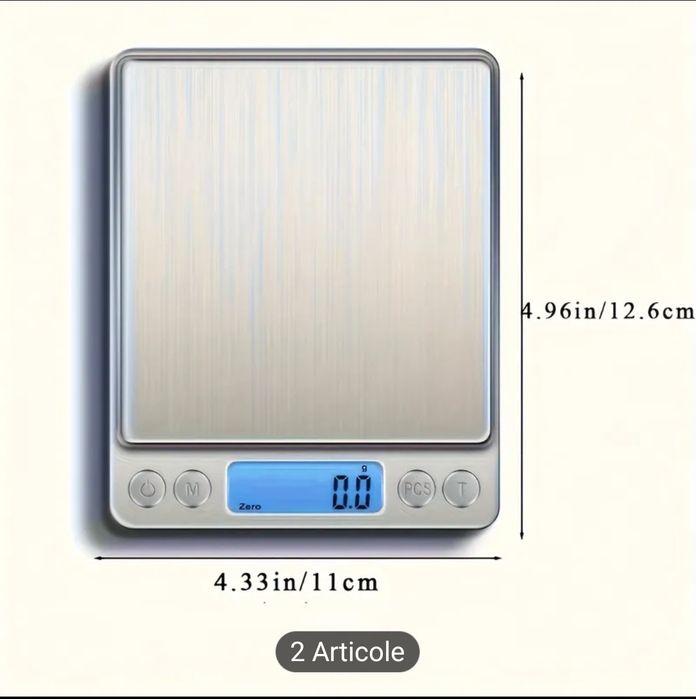 Cantar de bijuterii LCD electronic, mini de buzunar, capacitate pana l