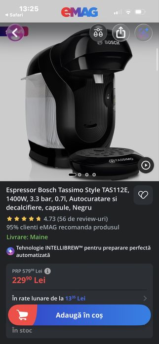 Vand aparat cafea Tassimo