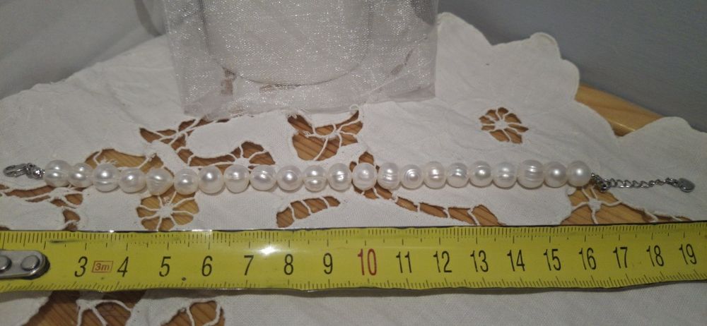 Браслет и серьги жемчуг.