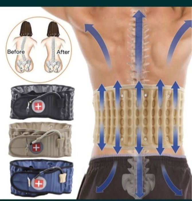 Надувной пояс для спины полясничы  поддержи позвоночника удобний
