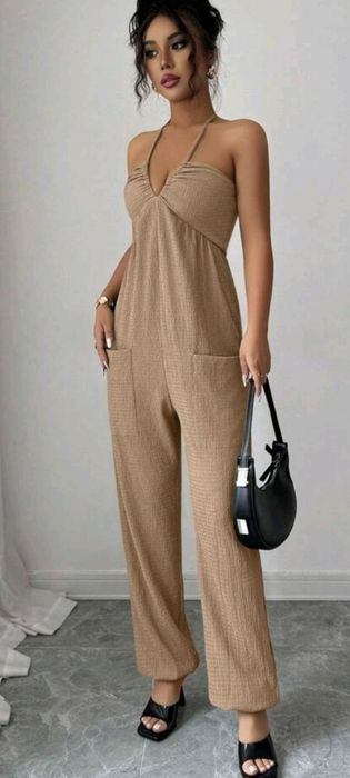 Salopeta lunga de dama cu buzunare Shein/ stil Zara Massimo Dutti