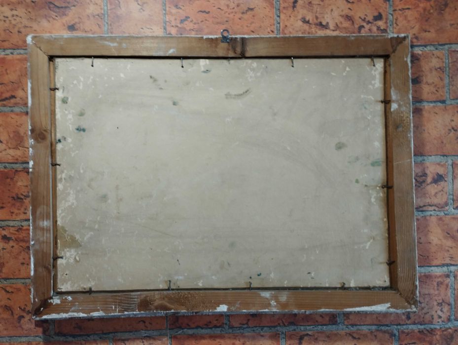 Картина пейзаж с маслени бои на дървен фазер(шперплат)