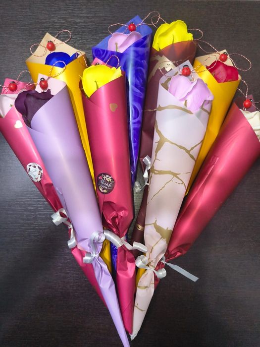 Martisoare cu trandafiri de săpun