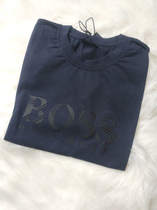 Мъжки тениски Boss тъмносиня Черна и бяла S, M, L и XL