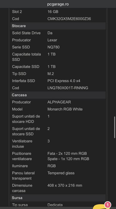 URGENT! PC Gaming/Workstation Full White – i5 12400F | RTX 3060 12GB | 32GB DDR5 | Garanție PC Garage