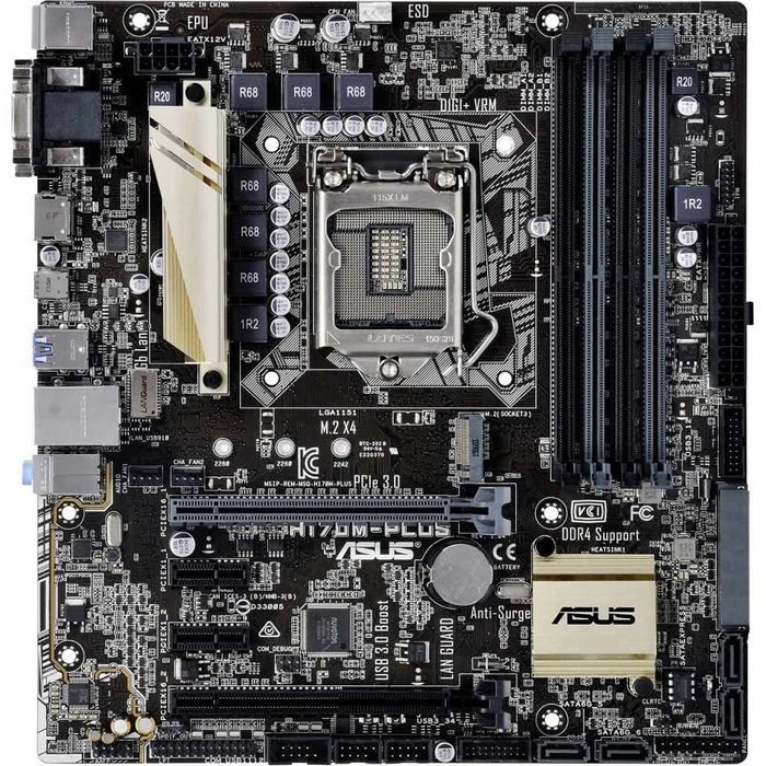 Дъно Дънна платка ASUS H170M-Plus LGA 1151 DDR4 до 64GB