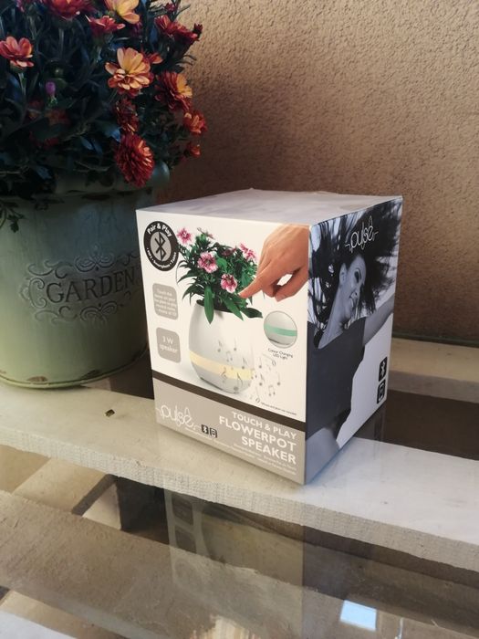 Музикална саксия, Bluetooth, музикална колонка, Подарък за жена