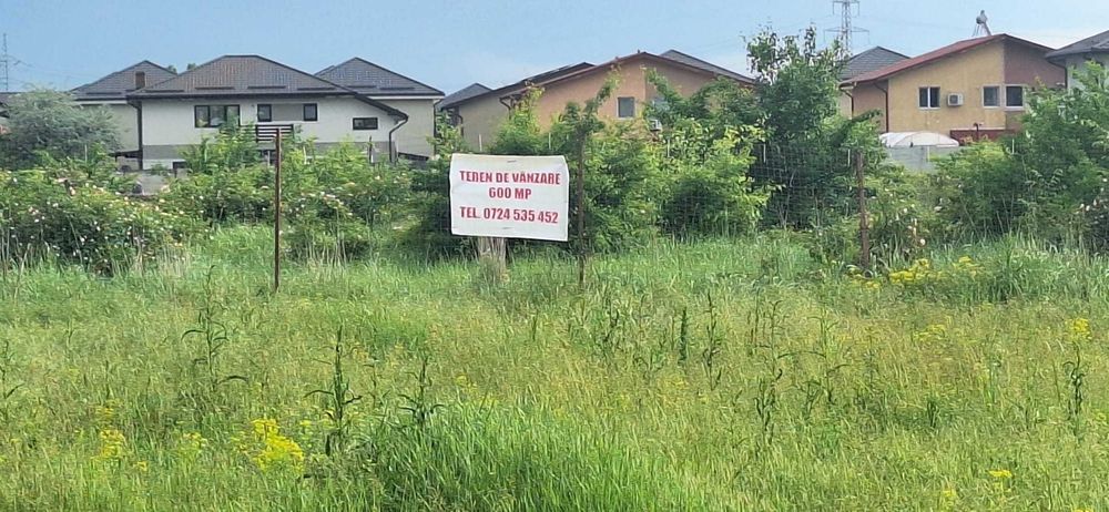 Teren vanzare 600 mp Pantelimon-Cernica, lângă Pădurea Cernica   45 000 €