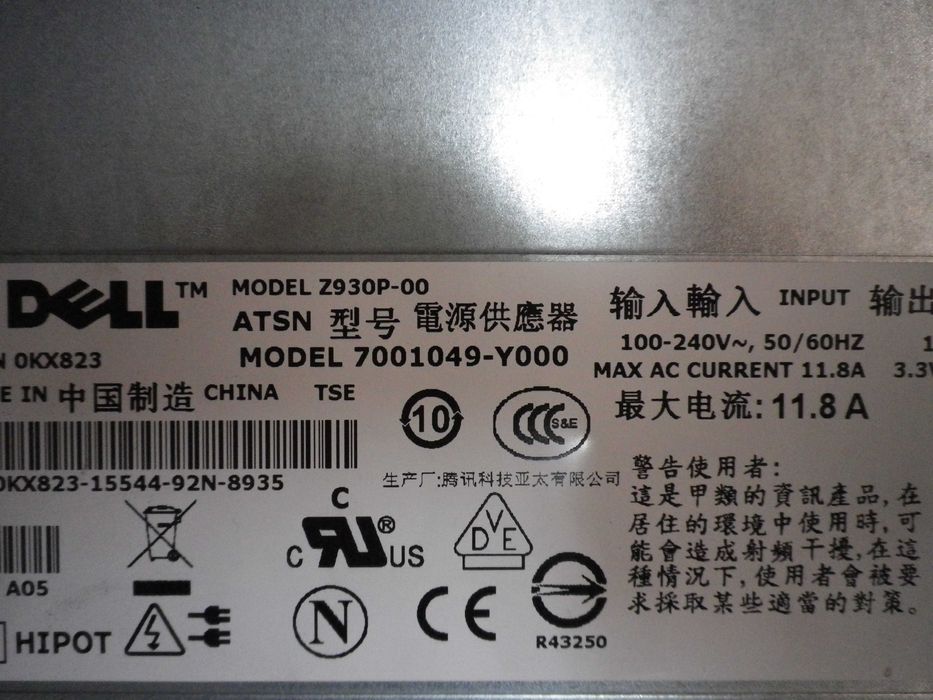 Dell KX823 Z930P-00 930W