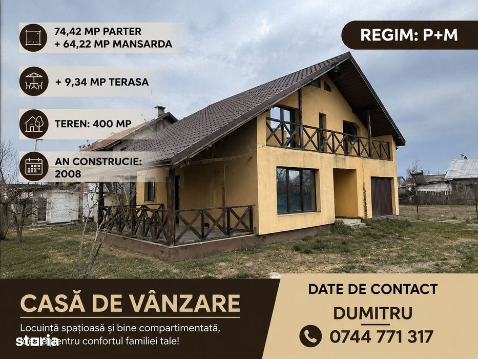 LETEA VECHE - Bacau, Vila P+M cu teren 400 mp