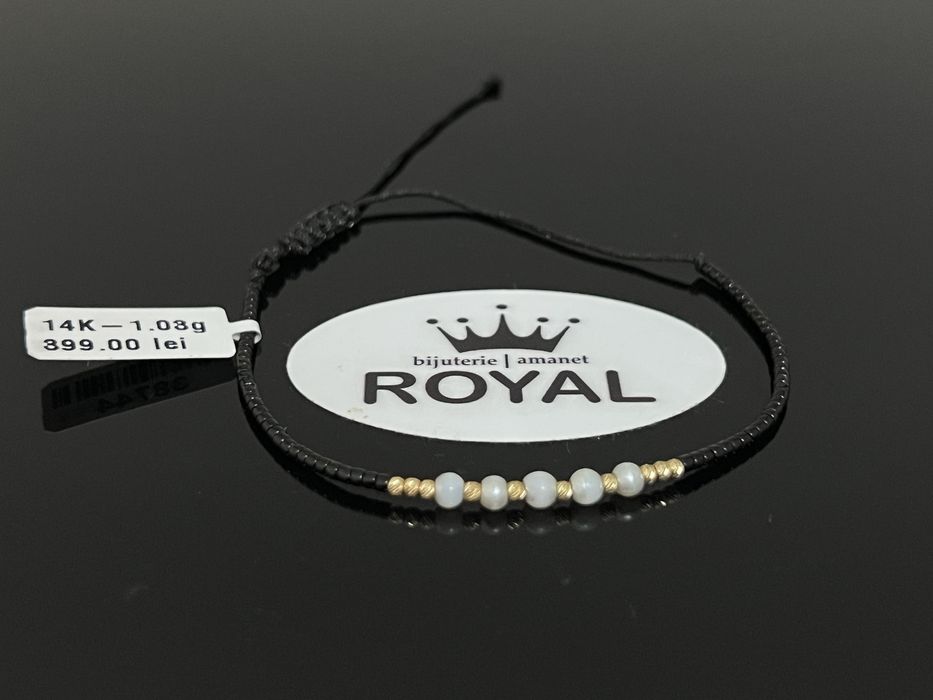 Bijuteria Royal CB : Bratara cu snur aur 14k 1,03 grame