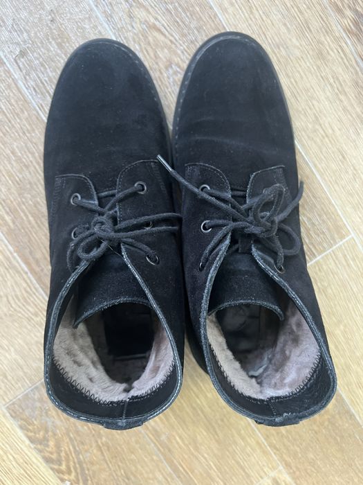 Замшевые натуральные ботинки