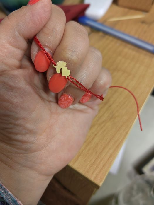 Brățari șnur reglabil si elemente aur 14 k sau cu biluțe din aur 14 k