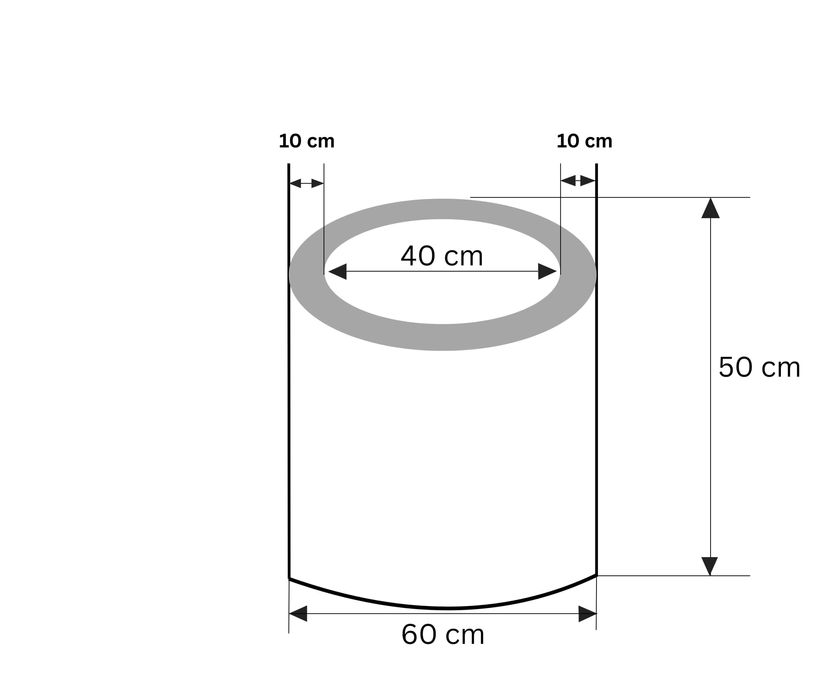 Ghiveci Rotund Luna Marmo din Beton cu Marmură Albă