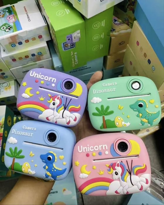 НОВ Детски фотоапарат с камера и моментален печат (принтер)
