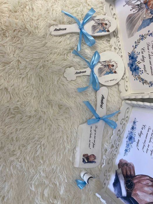 Set 2 tavite pentru mire si mireasa