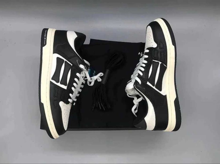 Amiri Skel Toe Slip-On "Black/White"