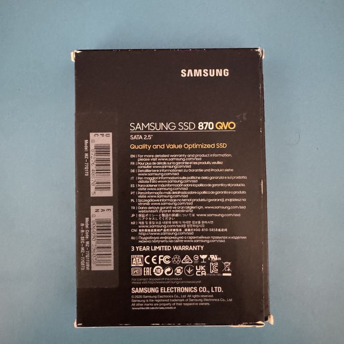 SSD 1TB Samsung 870 QVO sata 2.5”