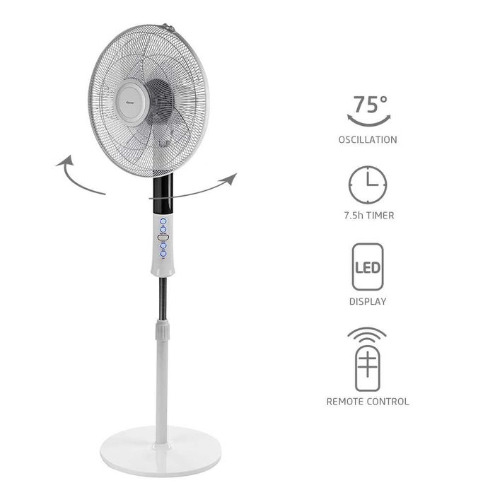 Вентилатор на стойка 16'' Diplomat DFX-505RC, 50W, LED, таймер, дист. упр-е