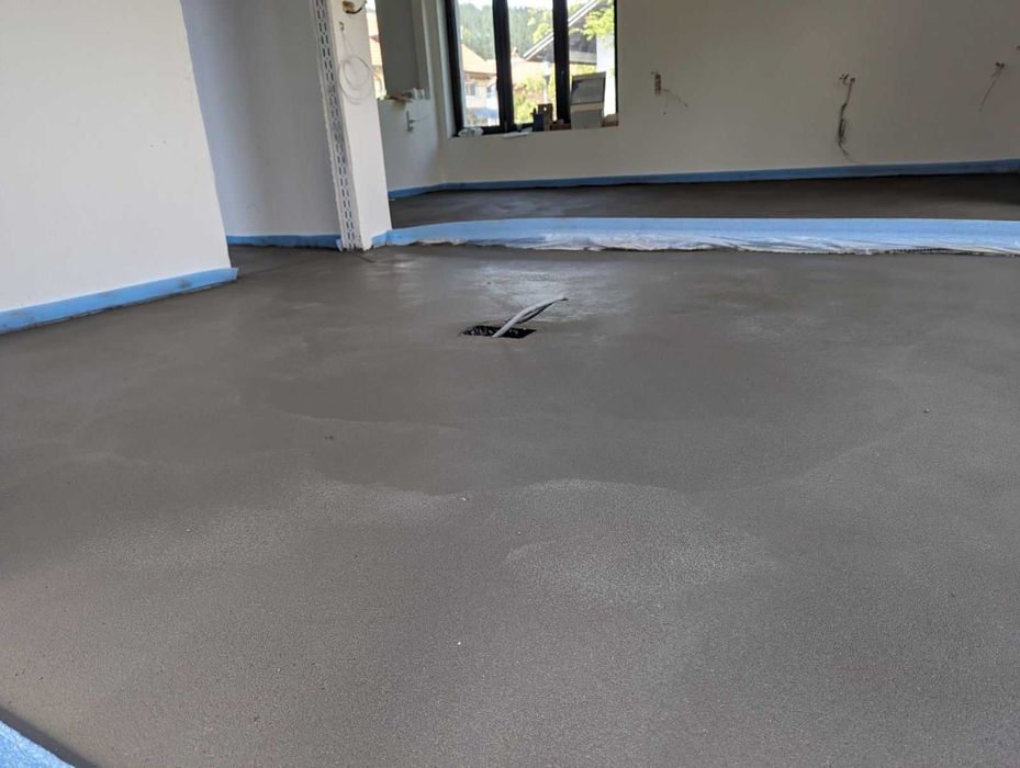 Полагане на Машинна циментова замазка