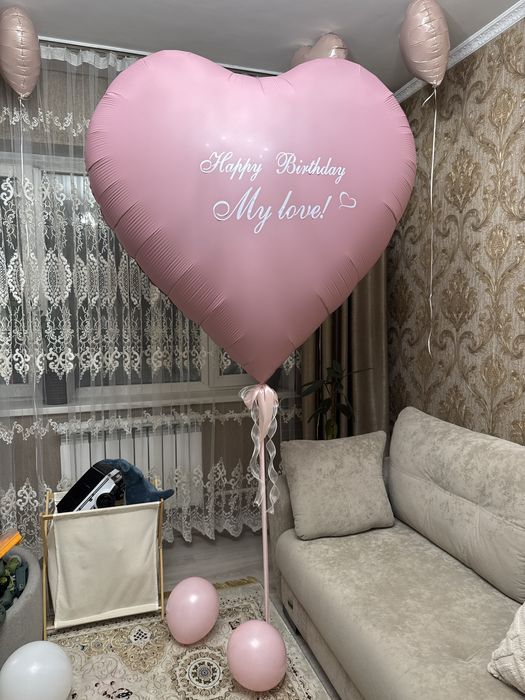 Огромной гелиевый шарик розовый