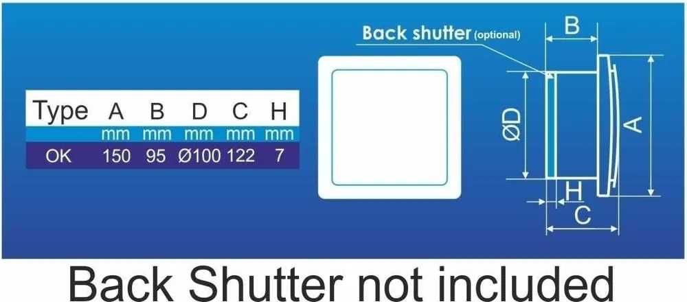 Вентилатор за баня ОК тих с клапа