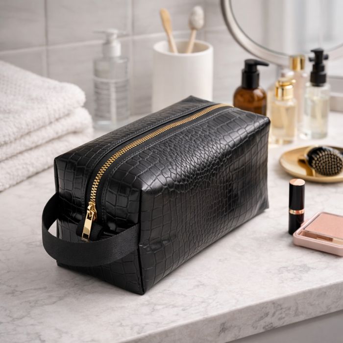 Несесер от еко кожа - стилен и практичен, ръчна изработка