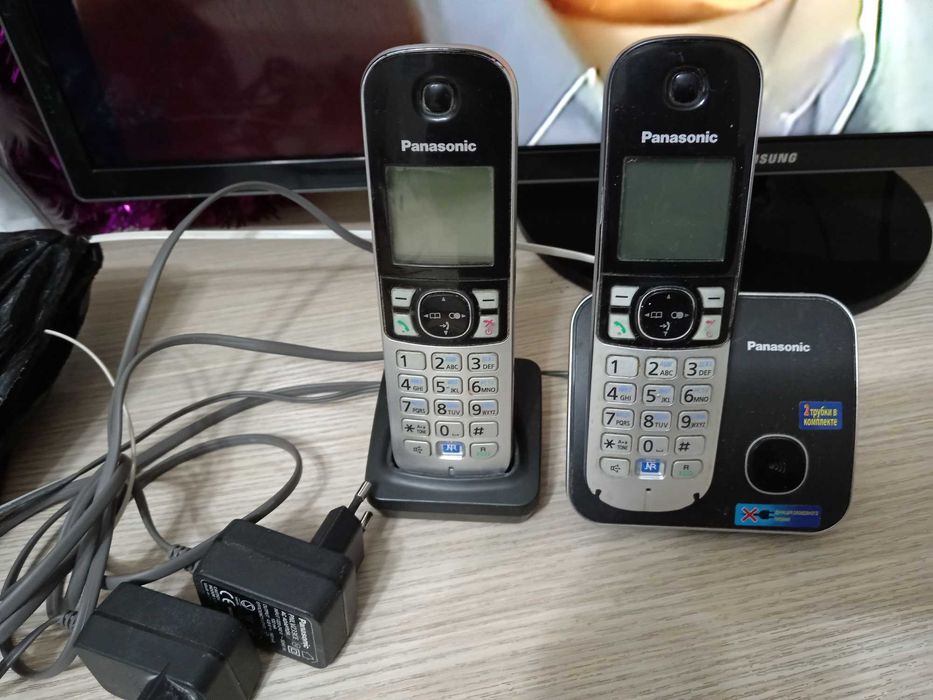 Продам радио телефоны Panasonic б/у 2 трубки б/у