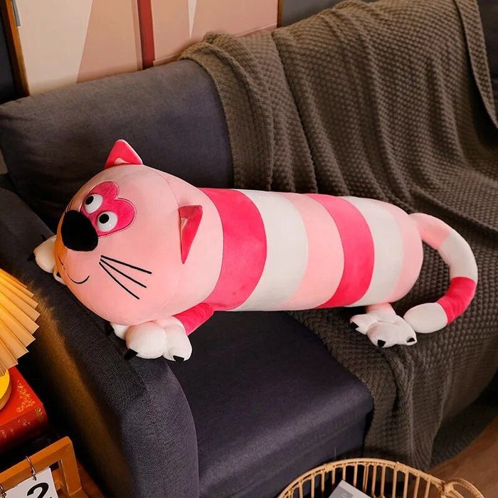 Голяма плюшена Котка Възглавница Long Cat Плюшена Възглавница дълга