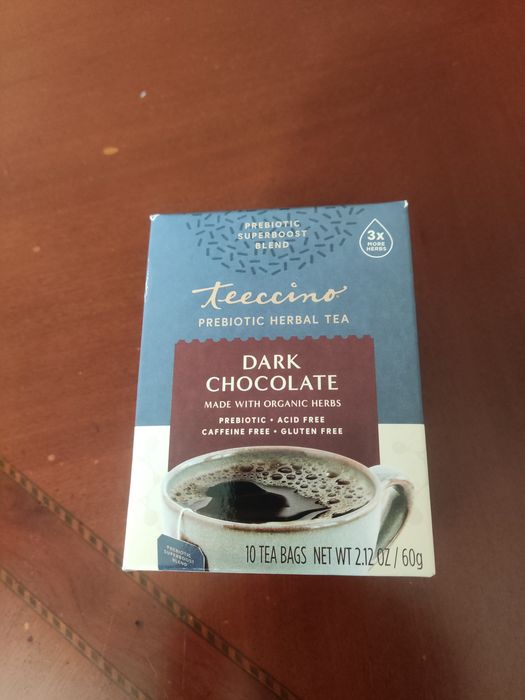 Prebiotic Herbal Tea, органический темный шоколад, без кофеина.